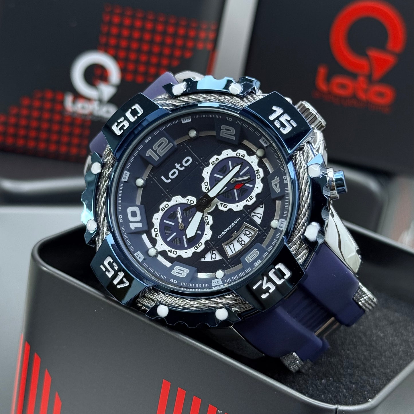LOTO X INVICTA ORIGINAL FUNCIONAL SUMERGIBLE PARA HOMBRE REF-2544-AP