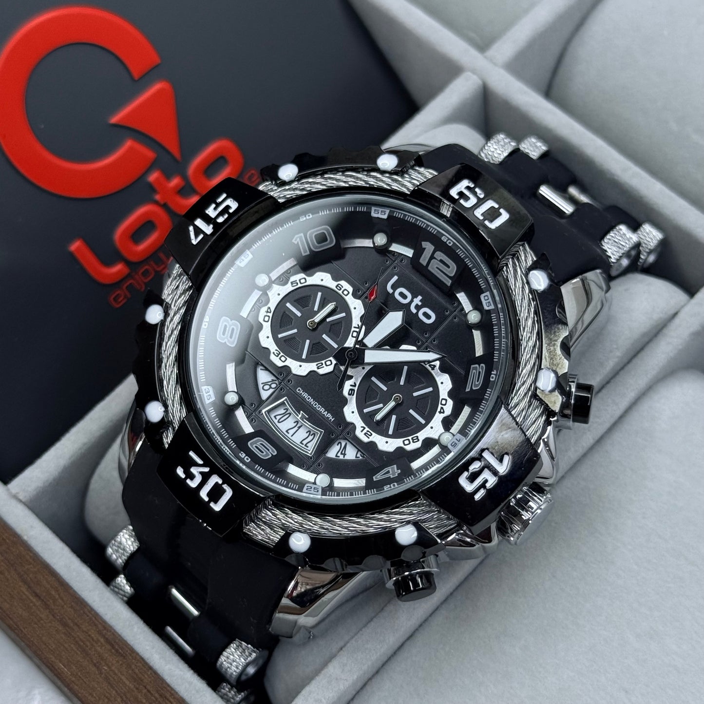 LOTO X INVICTA ORIGINAL FUNCIONAL SUMERGIBLE PARA HOMBRE REF-2544-NP
