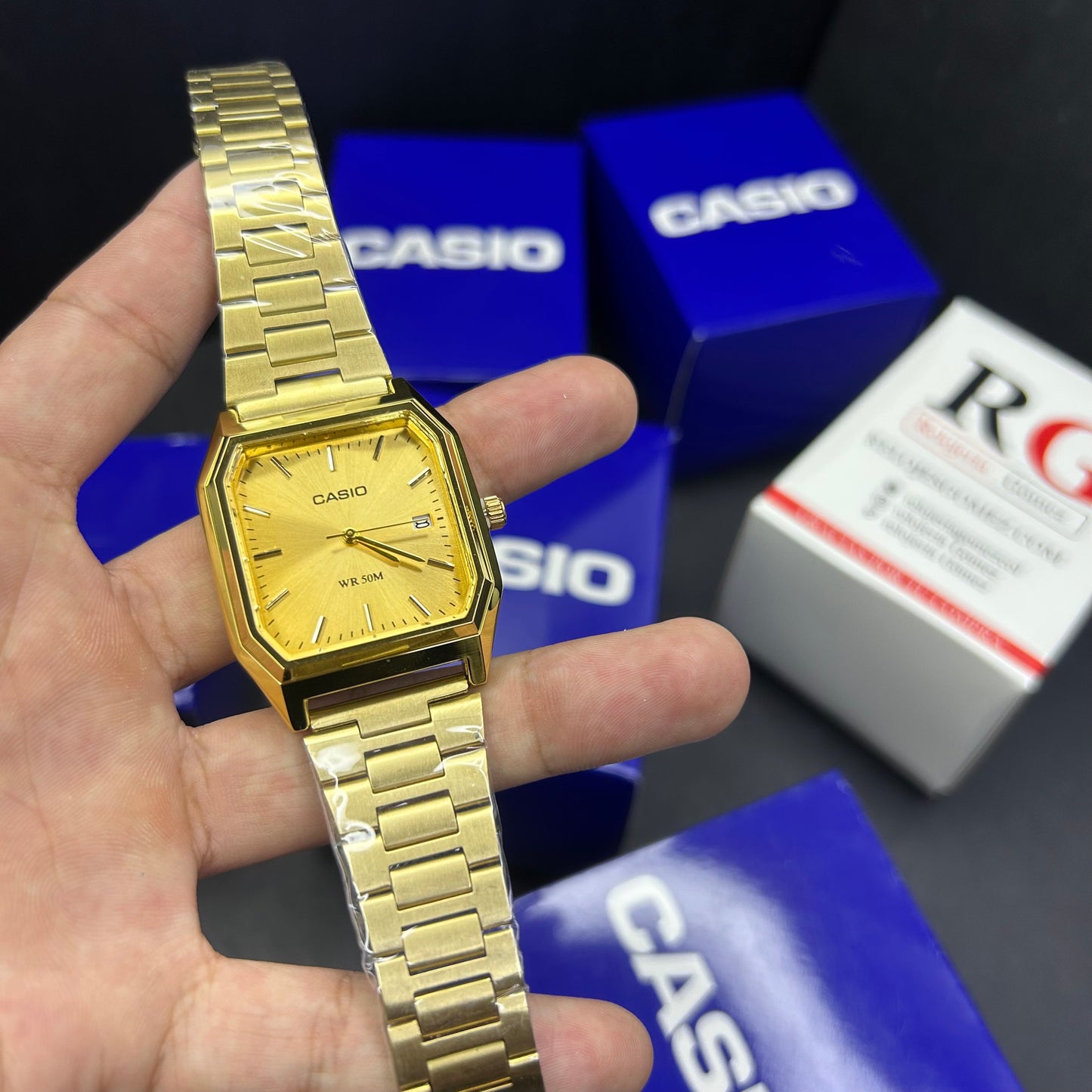 CASIO UNISEX RETRO VINTAGE RECTAGULAR ANALOGO-DD