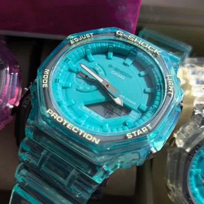 CASIO G-SHOCK PARA HOMBRE  REF GA-2100HC-AZULAGM