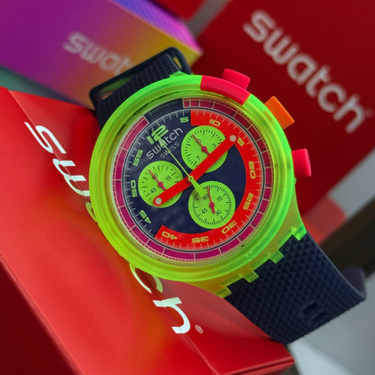 SWATCH ORIGINAL LUXURY NEON JELLY PARA HOMBRE REF SR936SW-NV