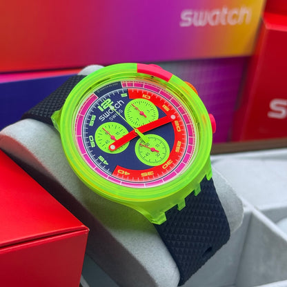 SWATCH ORIGINAL LUXURY NEON JELLY PARA HOMBRE REF SR936SW-NV