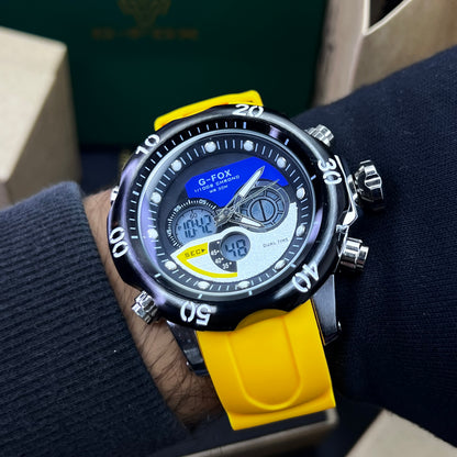G FOX ORIGINAL DOBLE HORA POR INVICTA SUMERGIBLE PARA HOMBRE REF-1976G2-A