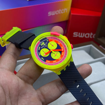 SWATCH ORIGINAL LUXURY NEON JELLY PARA HOMBRE REF SR936SW-NV