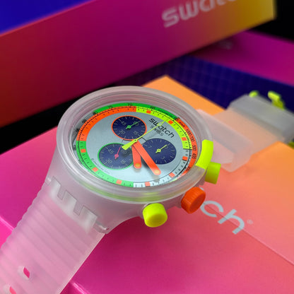 SWATCH ORIGINAL LUXURY NEON JELLY PARA HOMBRE REF SCK104