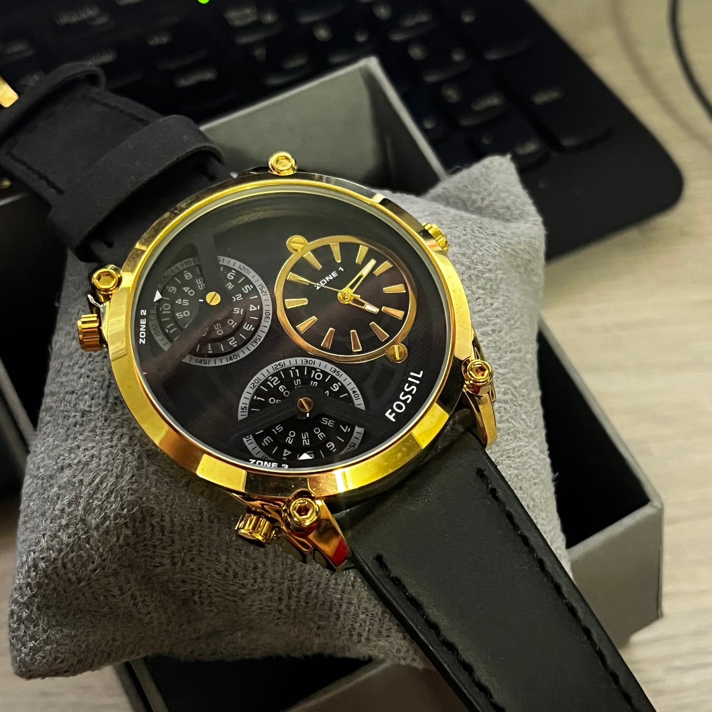 FOSSIL  PARA HOMBRE 3 MAQUINARIA PULSO DE CUERO REF-ND