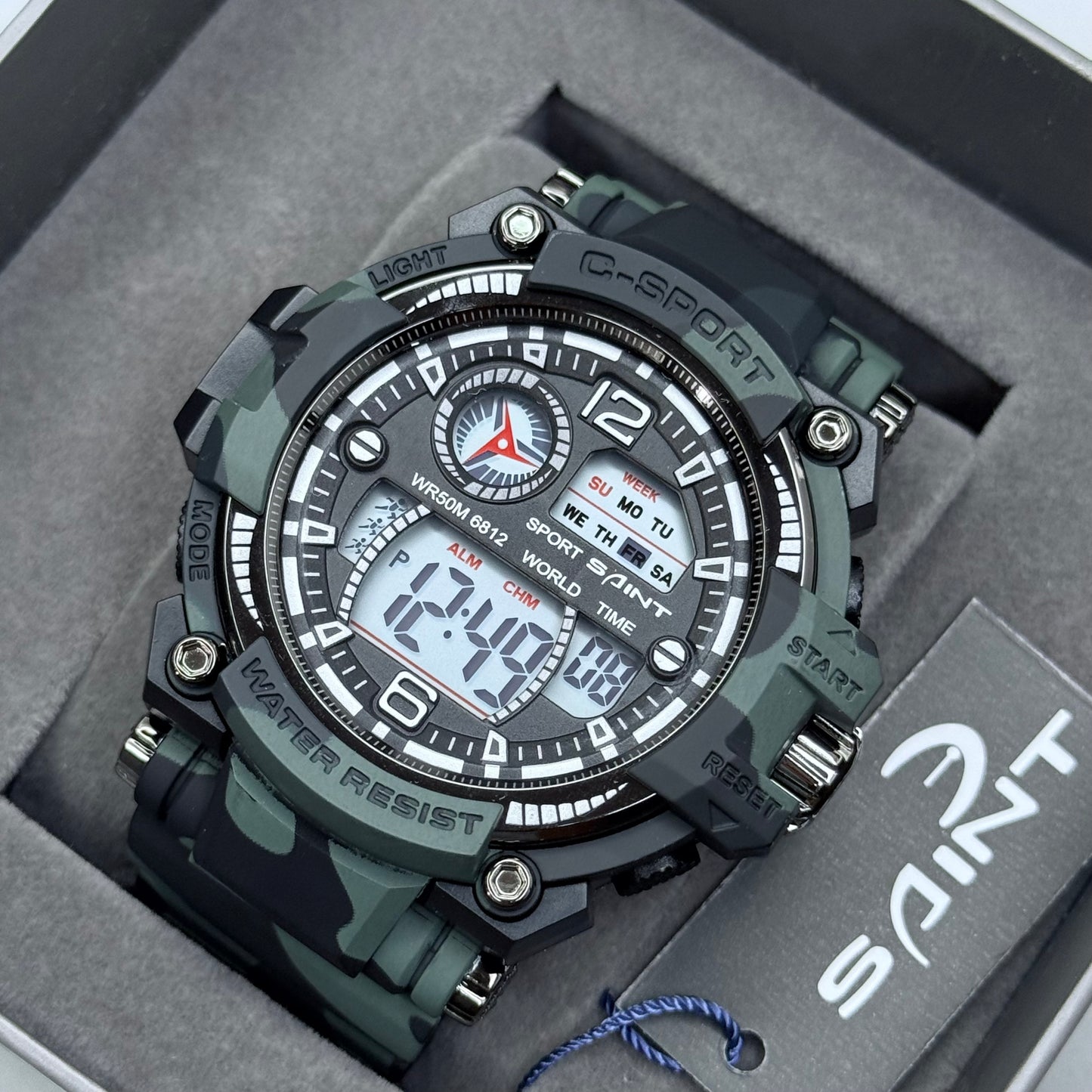 SAINT X G-SHOCK PARA SUMERGIBLE MILITAR HOMBRE REF 6812- GV