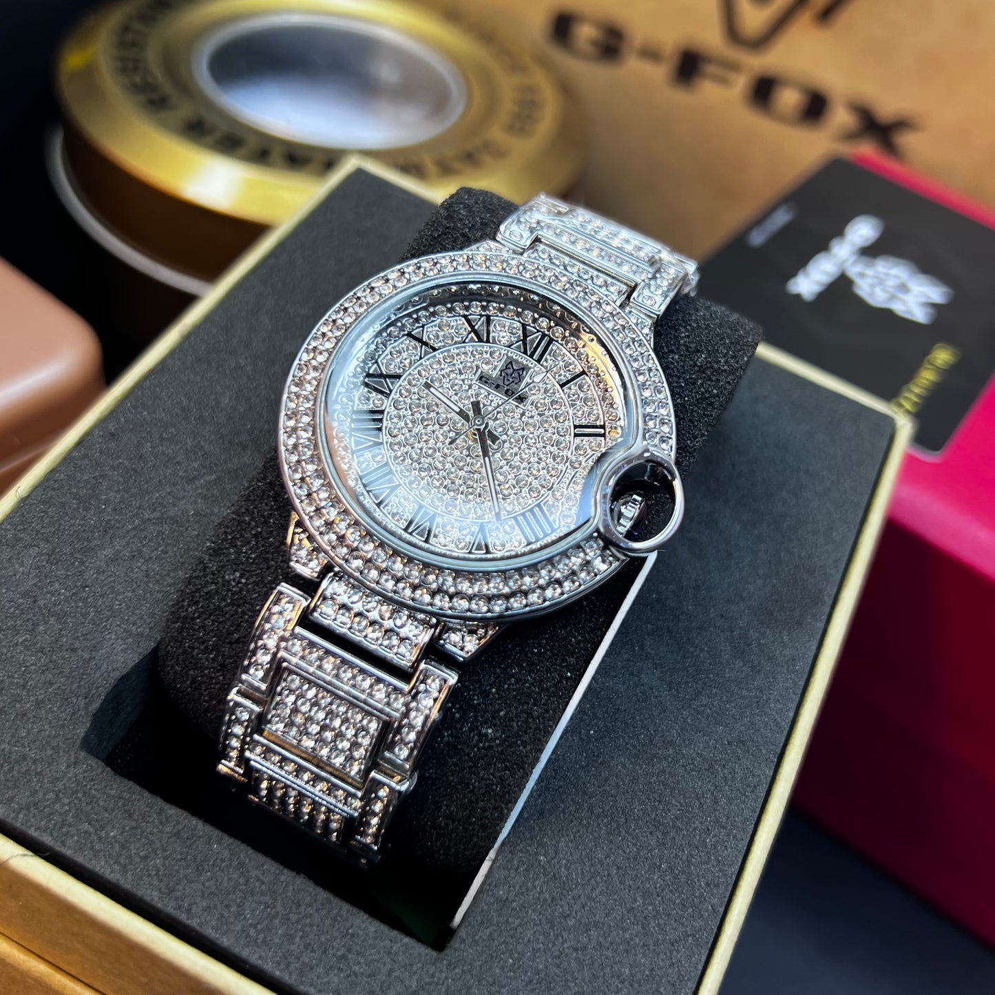 G FOX ORIGINAL x CARTIER PARA HOMBRE  SUMERGIBLE  REF-TORBILLON CUBANO-1251-P