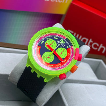 SWATCH ORIGINAL LUXURY NEON JELLY PARA HOMBRE REF SR936SW-NV