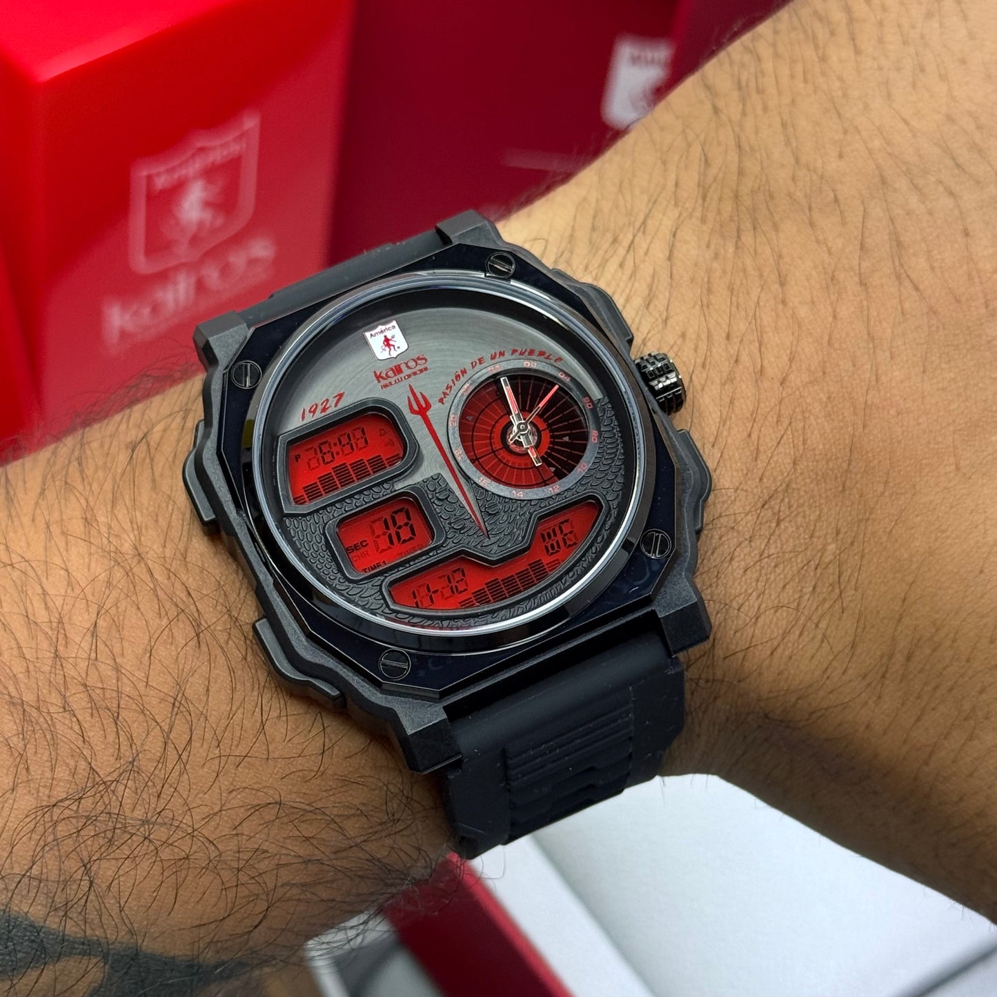 KAIROS ORIGINAL DEL AMERICA DE CALI DOBLE PULSO PARA HOMBRE REF-NN