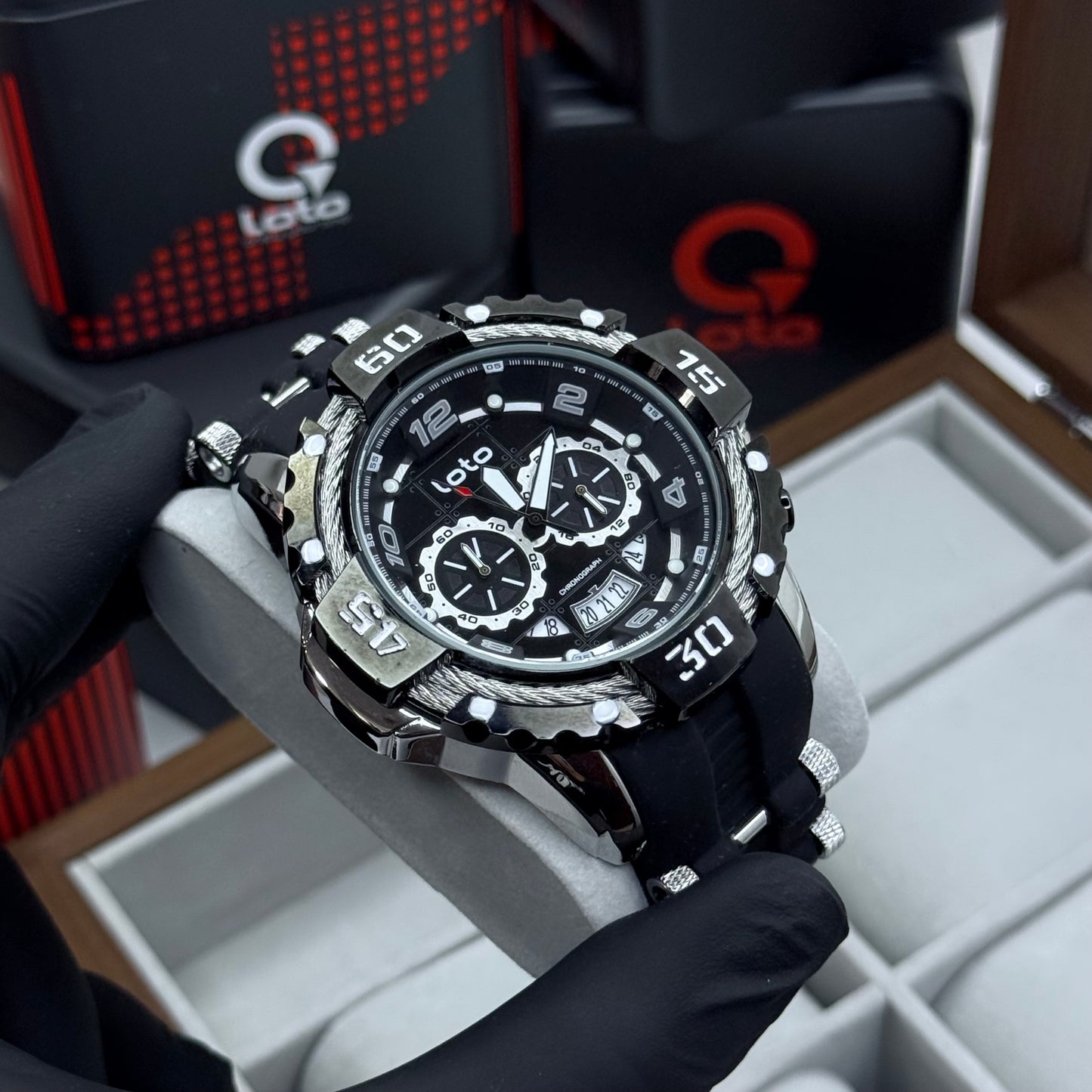 LOTO X INVICTA ORIGINAL  FUNCIONAL SUMERGIBLE PARA HOMBRE REF-2544-NP
