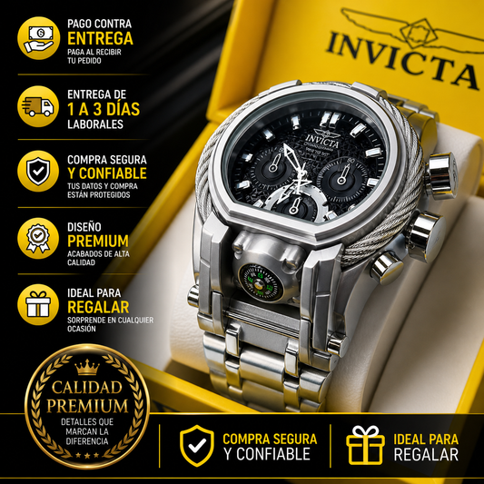 INVICTA BOLT ZEUS GUAYA ACERO PARA HOMBRE REF-PN