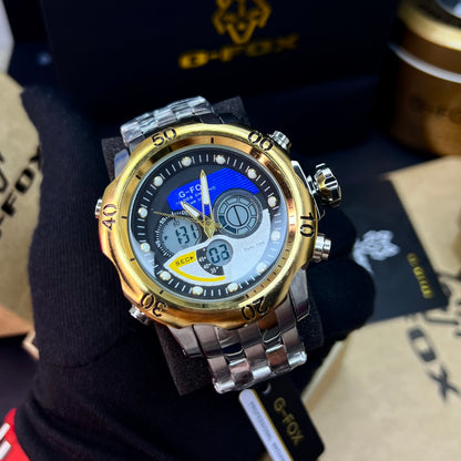 G FOX ORIGINAL DOBLE HORA POR INVICTA SUMERGIBLE PARA HOMBRE REF-1976-BDA