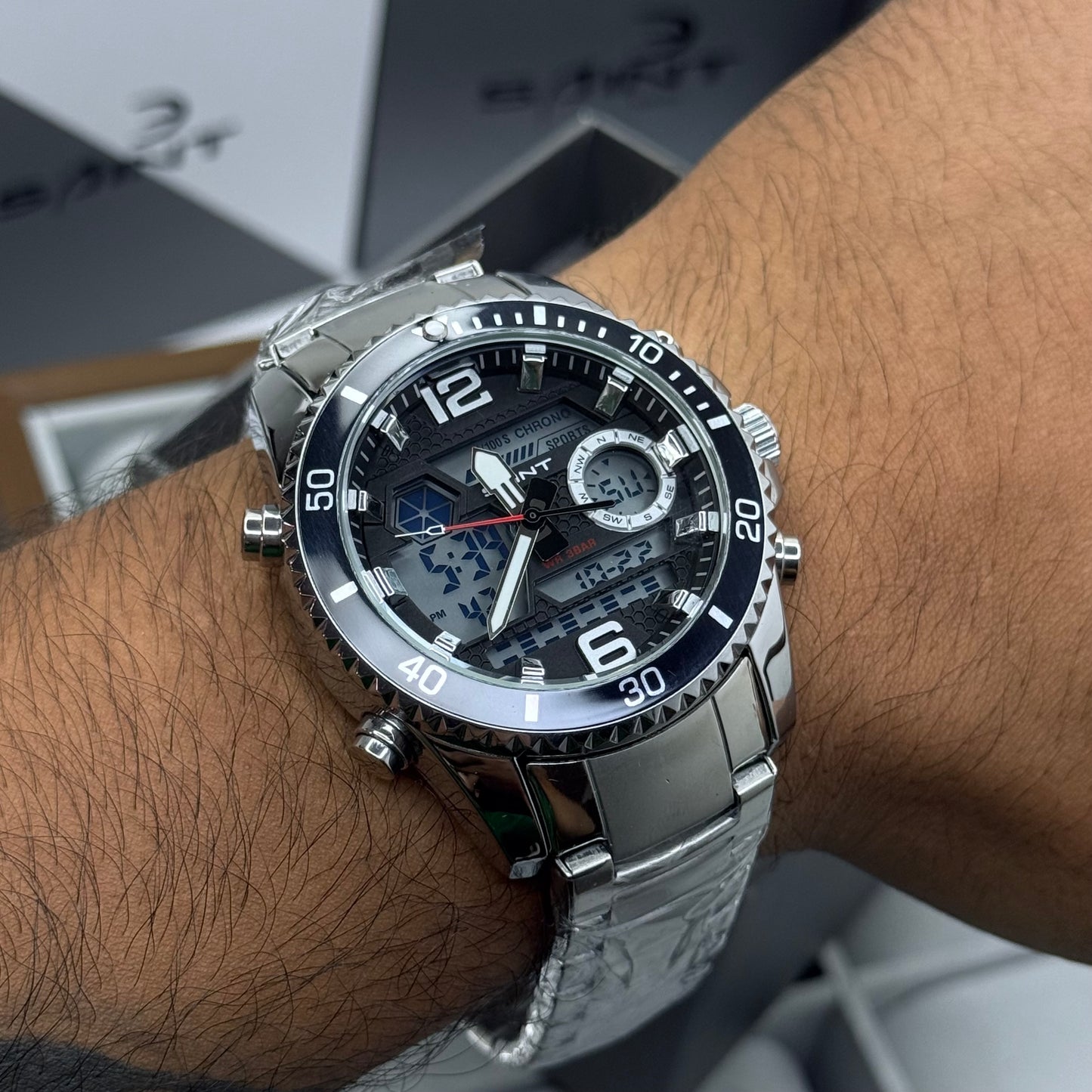 SAINT x RLX ORIGINAL DOBLE HORA PARA HOMBRE ACERO REF-6023-PN