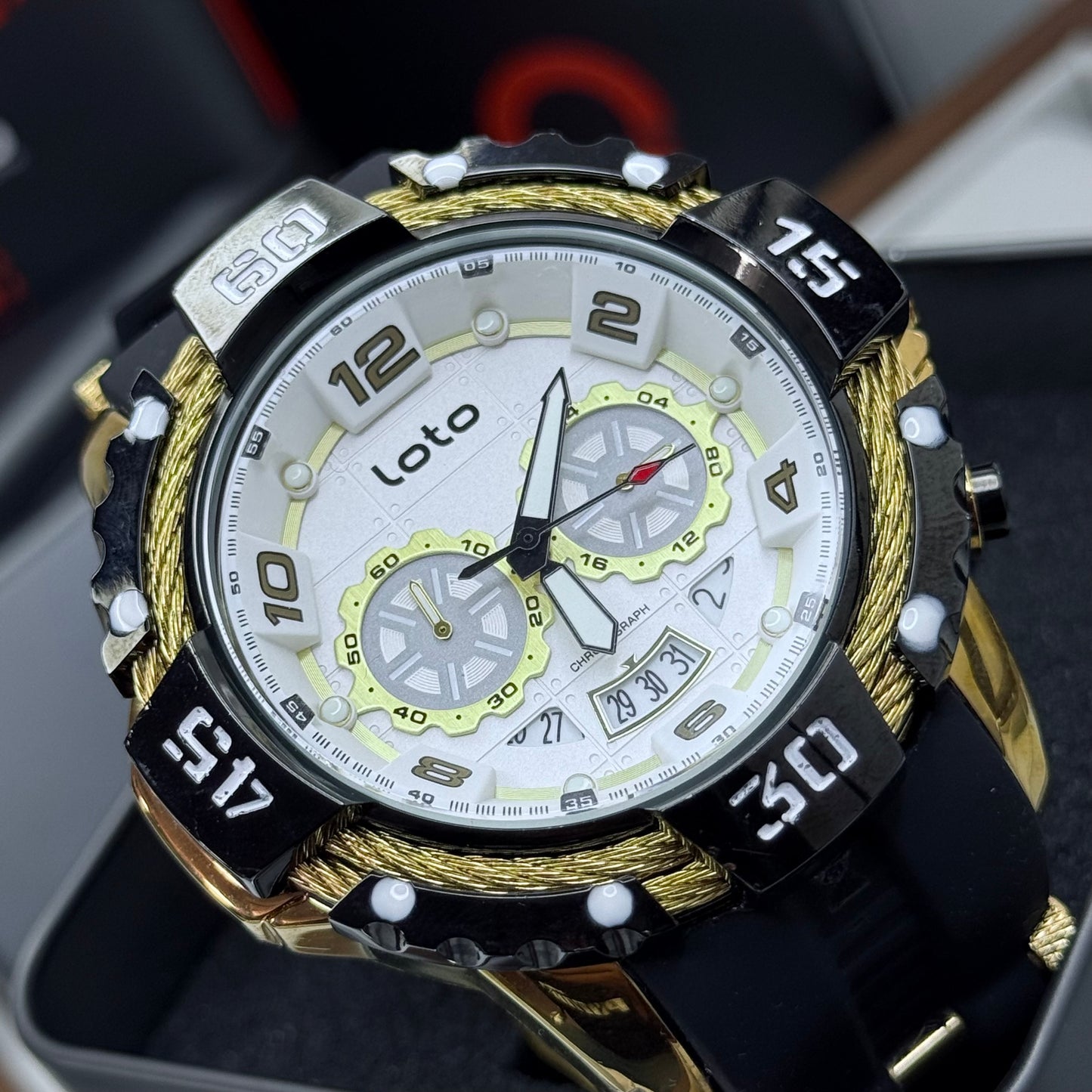 LOTO X INVICTA ORIGINAL  FUNCIONAL SUMERGIBLE PARA HOMBRE REF-2544-NDB