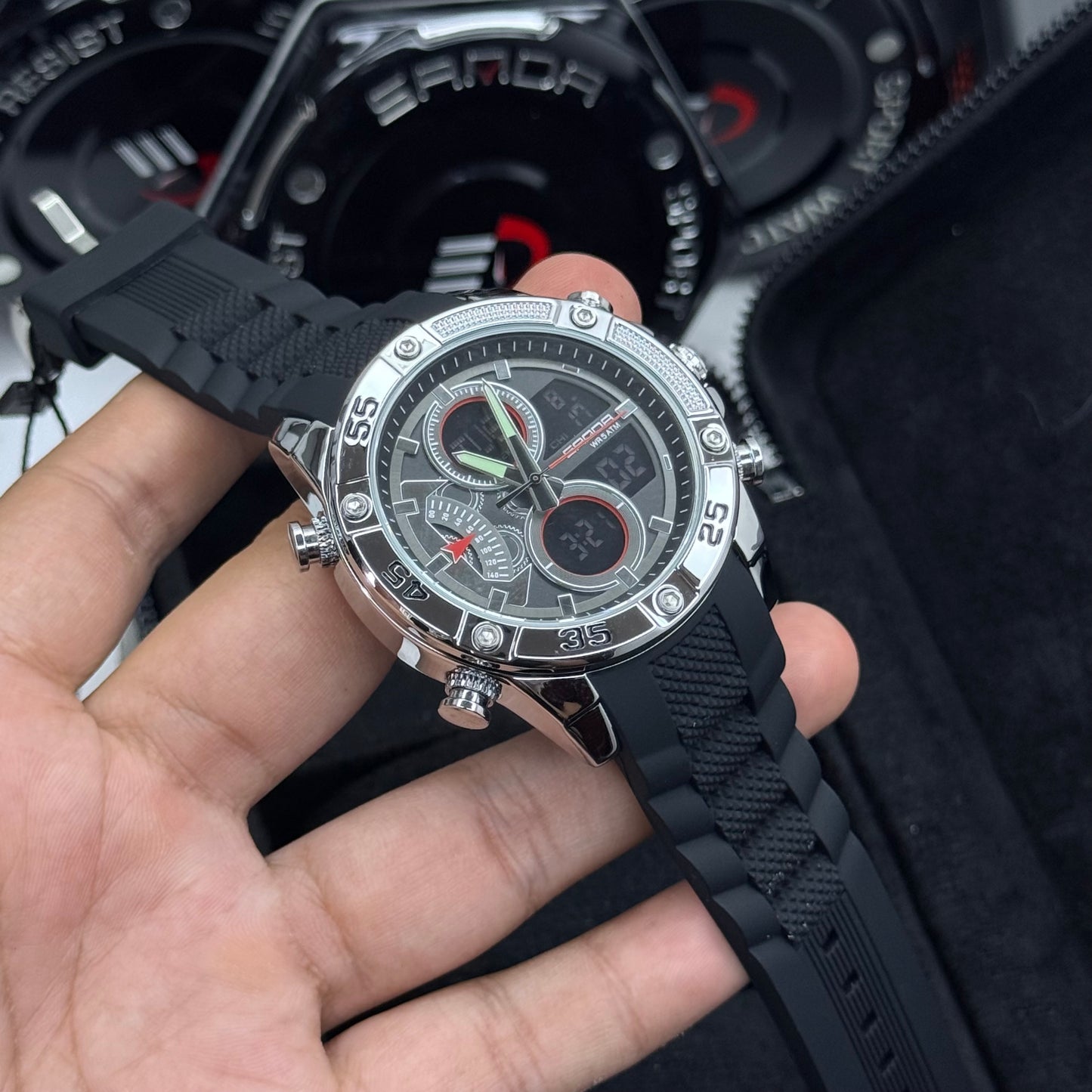 SANDA ORIGINAL DOBLE HORA PARA HOMBRE REF-5104-NPN