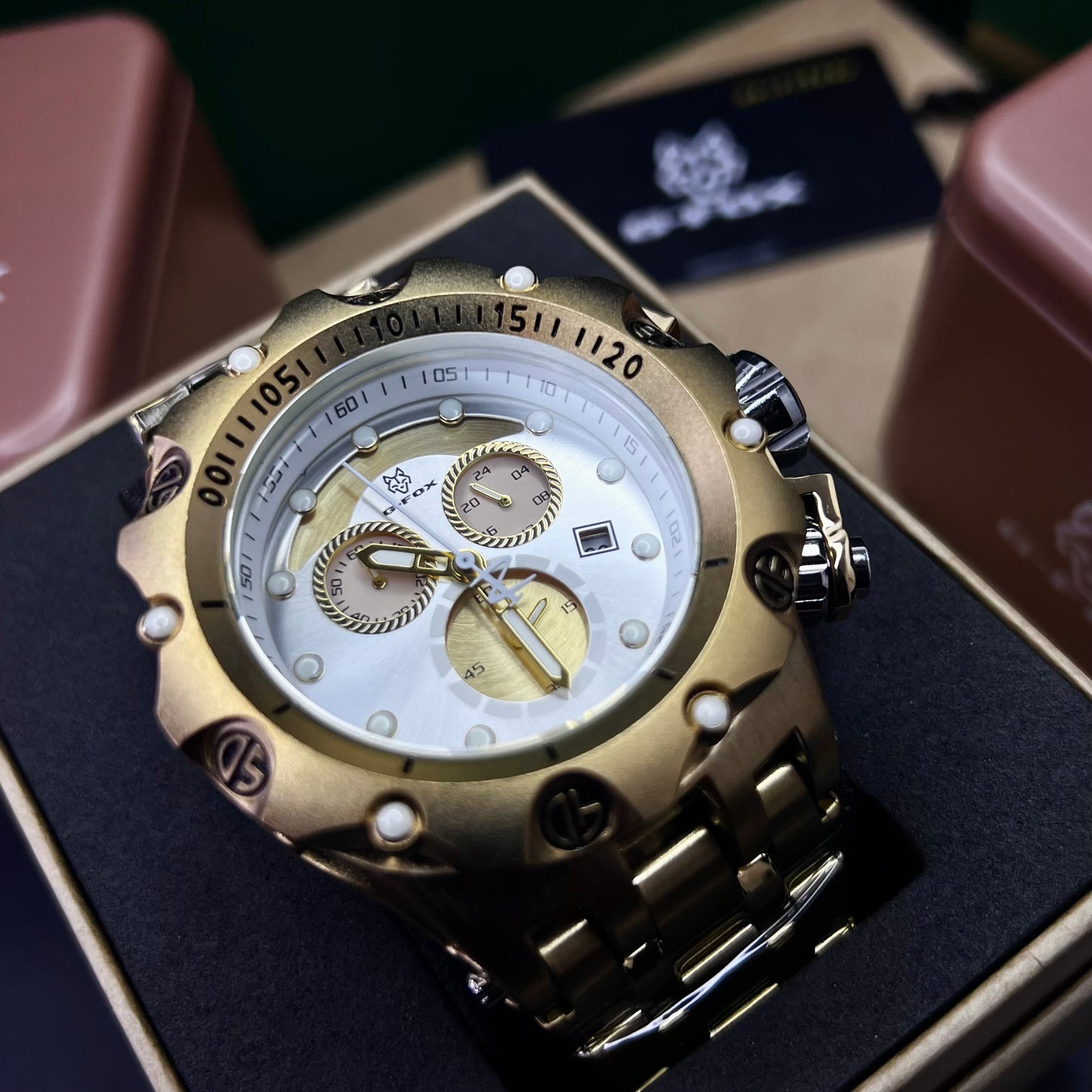 G FOX ORIGINAL FUNCIONAL POR INVICTA SUMERGIBLE PARA HOMBRE REF- DB