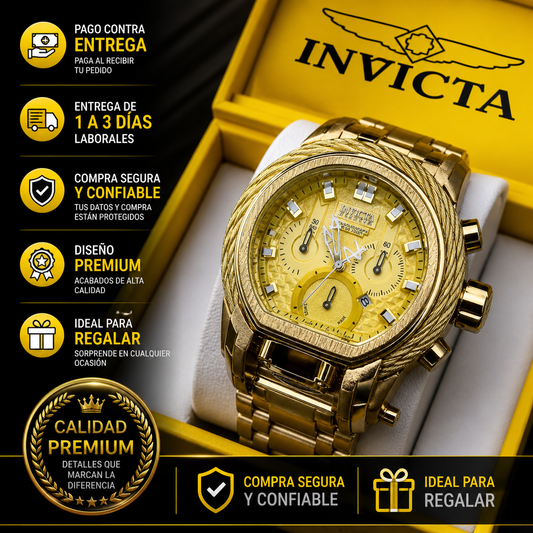 INVICTA BOLT ZEUS GUAYA ACERO PARA HOMBRE REF-DD
