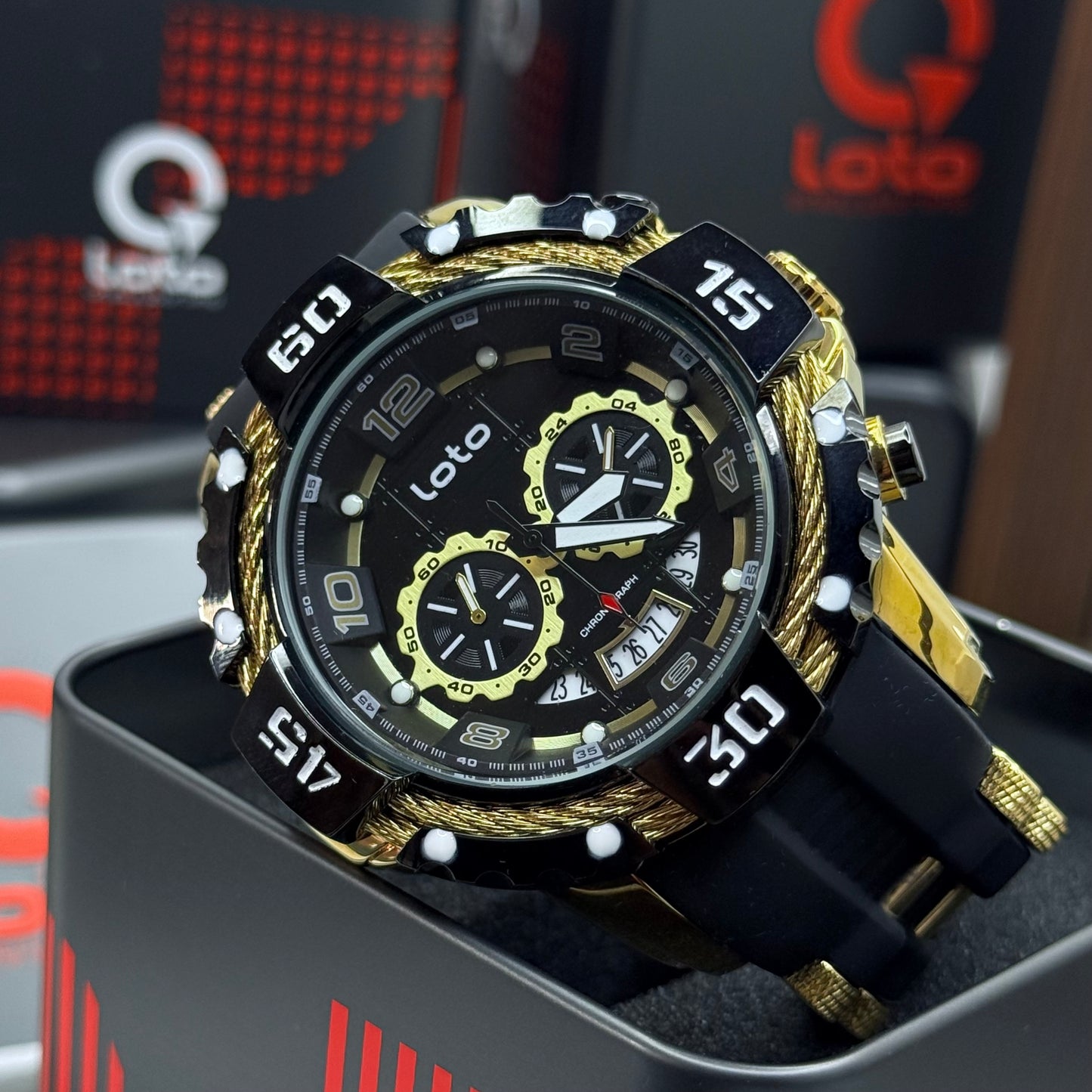 LOTO X INVICTA ORIGINAL  FUNCIONAL SUMERGIBLE PARA HOMBRE REF-2544-ND