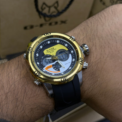 G FOX ORIGINAL DOBLE HORA POR INVICTA SUMERGIBLE PARA HOMBRE REF-1976G2-ND