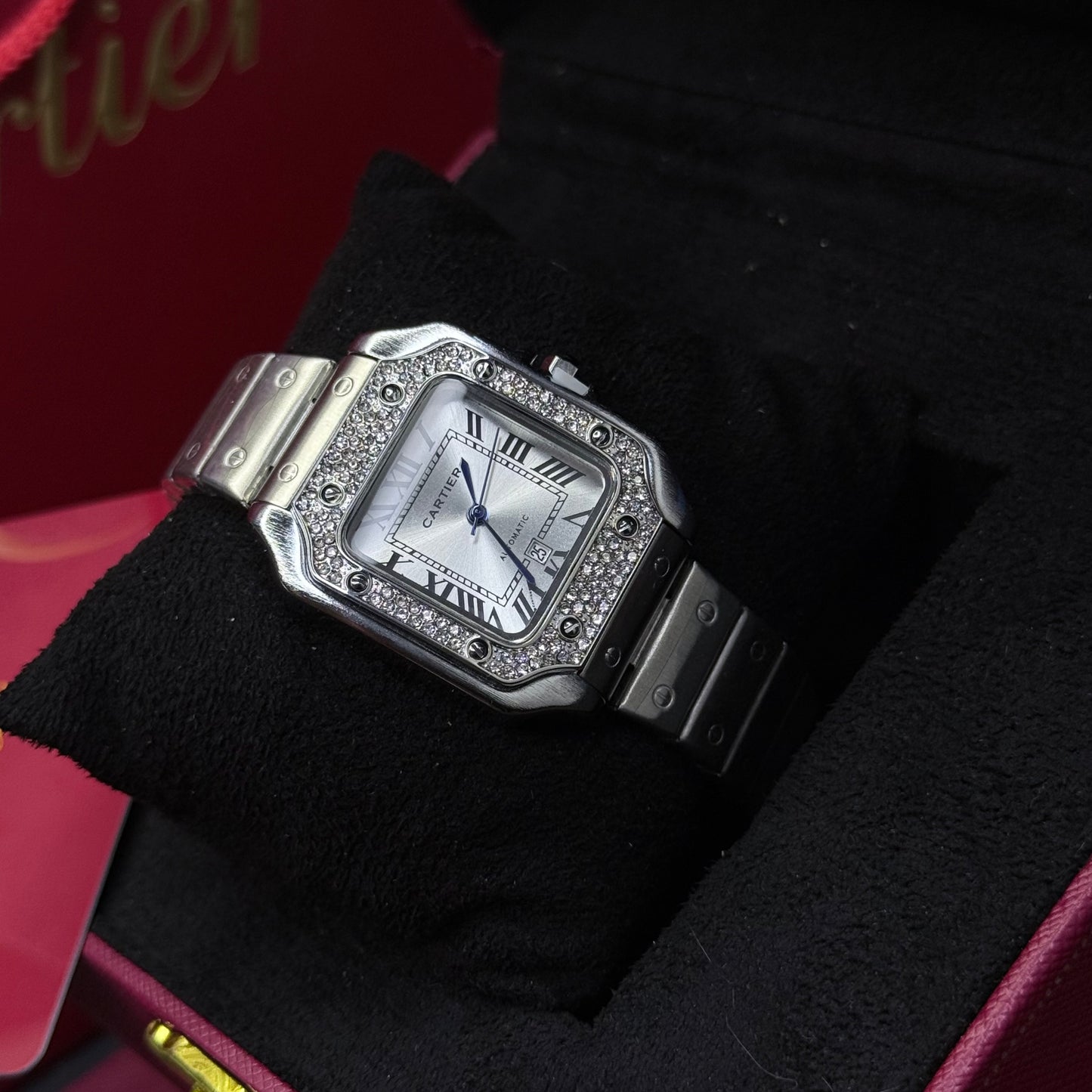 CARTIER SANTOS CUBANO  PARA DAMA REF PB