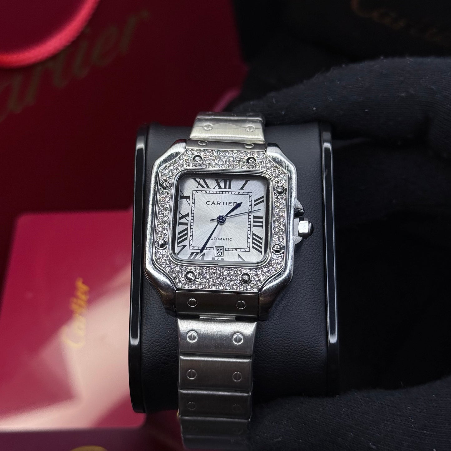 CARTIER SANTOS CUBANO  PARA DAMA REF PB
