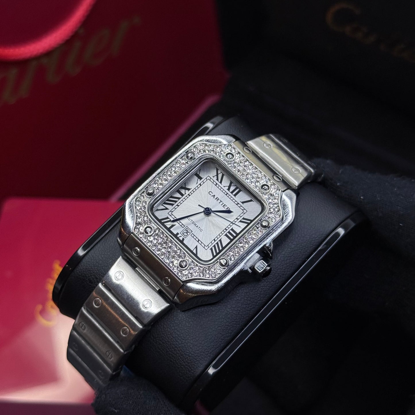 CARTIER SANTOS CUBANO  PARA DAMA REF PB