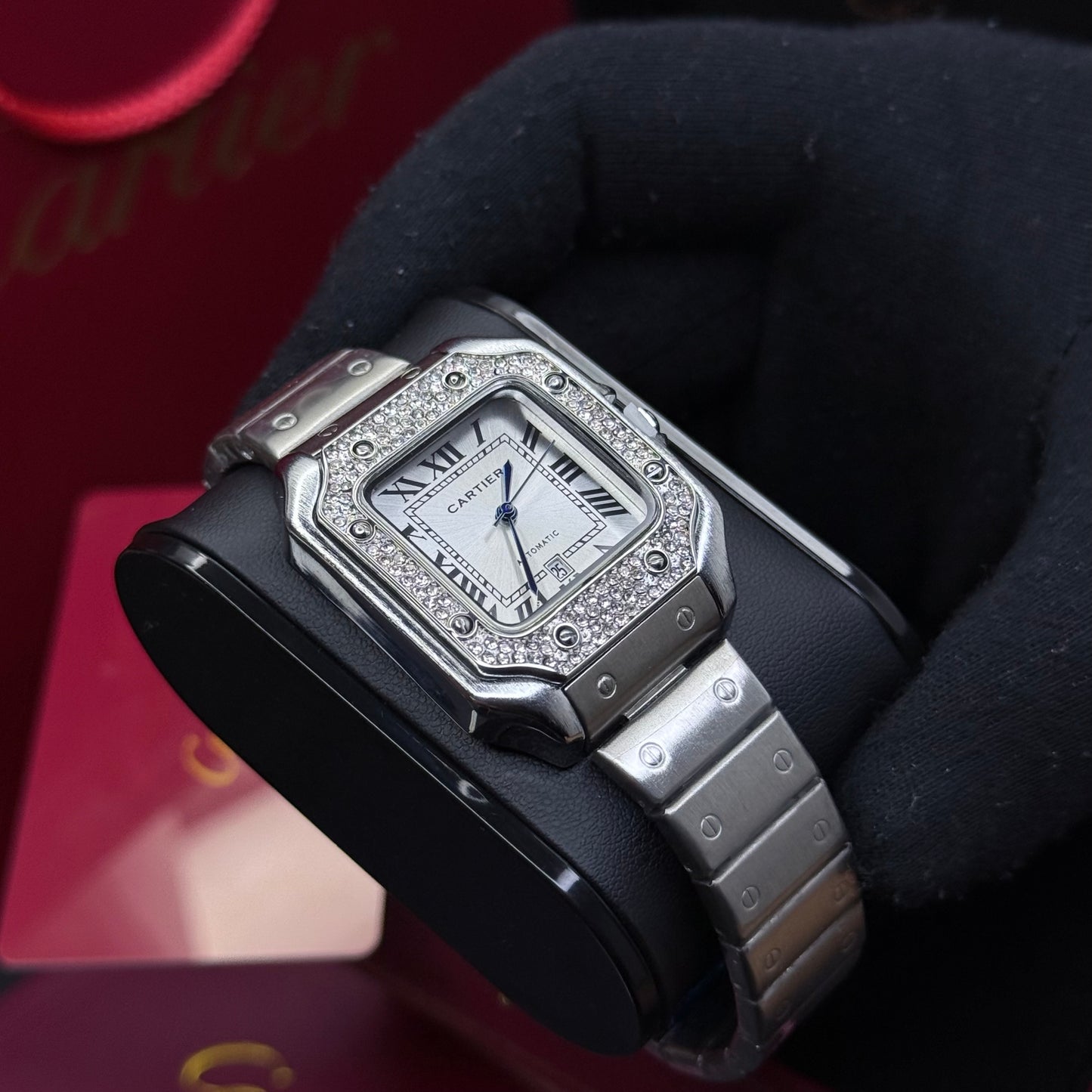 CARTIER SANTOS CUBANO  PARA DAMA REF PB