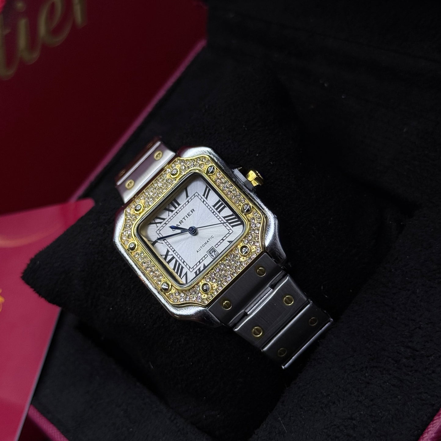 CARTIER SANTOS CUBANO  PARA DAMA REF BB