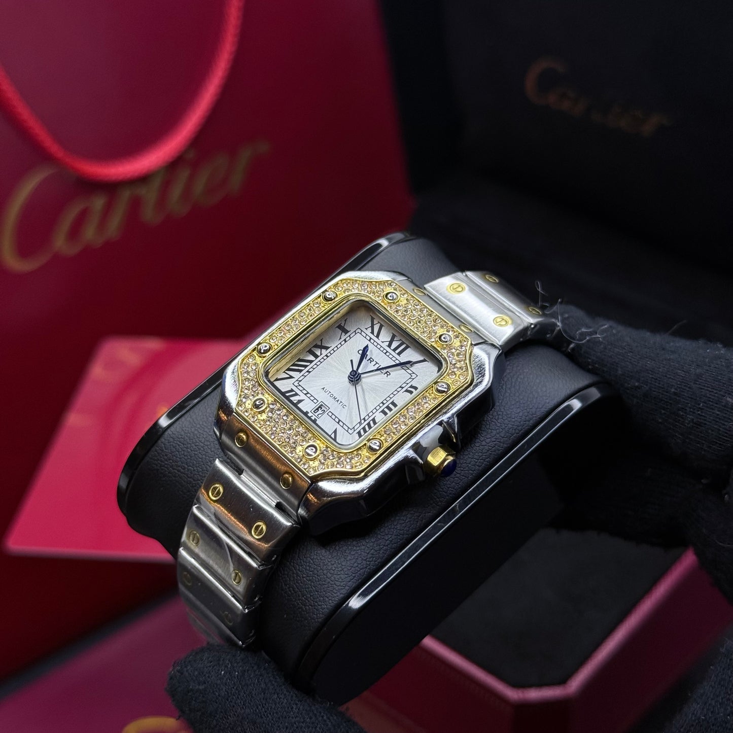 CARTIER SANTOS CUBANO  PARA DAMA REF BB