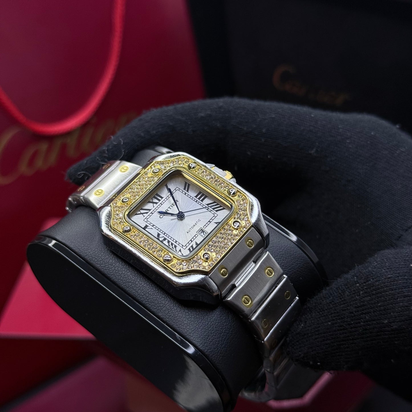 CARTIER SANTOS CUBANO  PARA DAMA REF BB