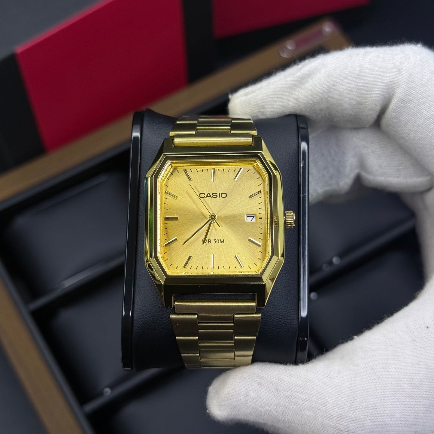 CASIO UNISEX RETRO VINTAGE RECTAGULAR ANALOGO-DD