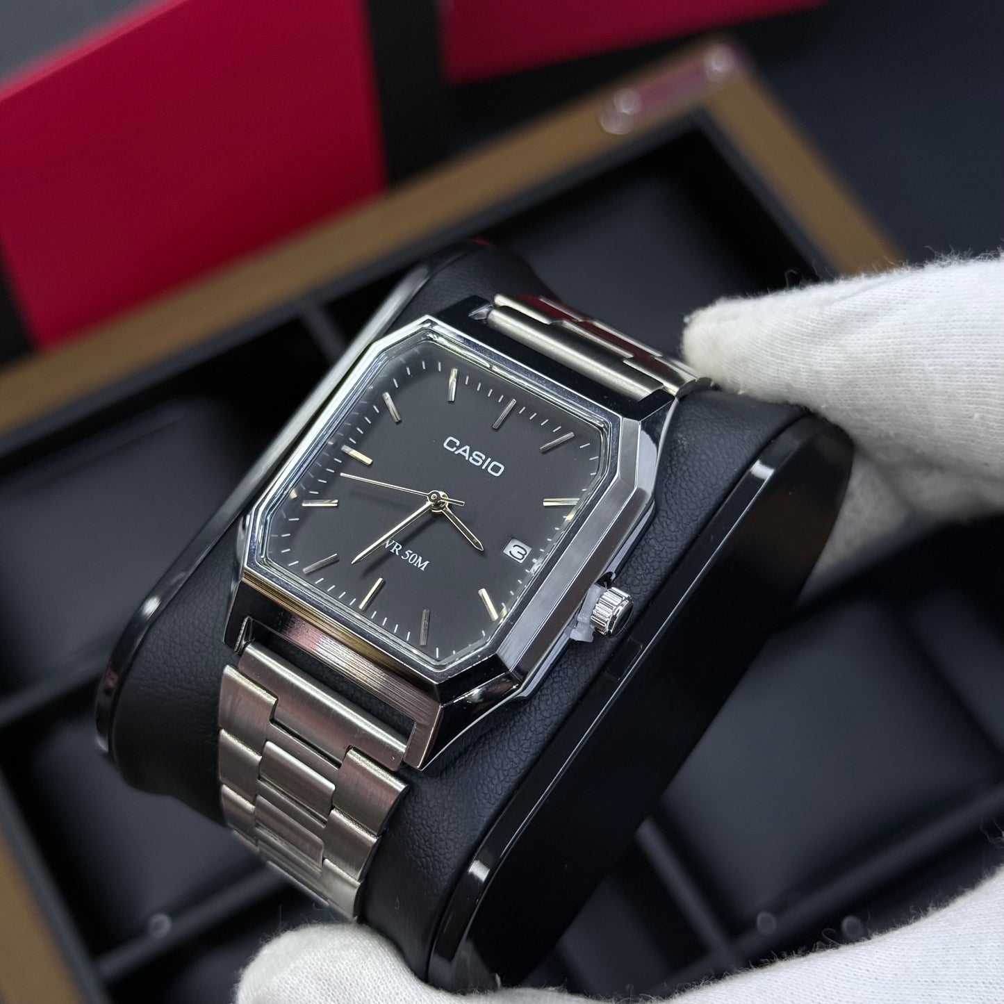 CASIO UNISEX RETRO VINTAGE RECTAGULAR ANALOGO-PN