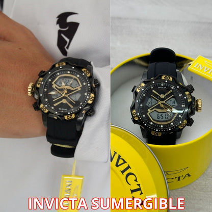 INVICTA DOBLE HORA PARA HOMBRE REF-1837-NND
